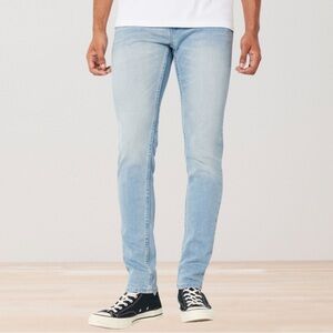 Hollister Men's Skinny Jeans in Light Blue